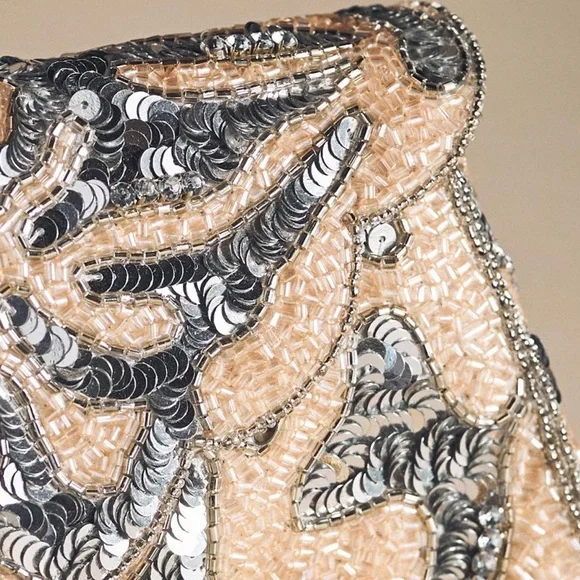 Anthropology Scalloped Sequin Crossbody Clutch - Picture 4 of 7